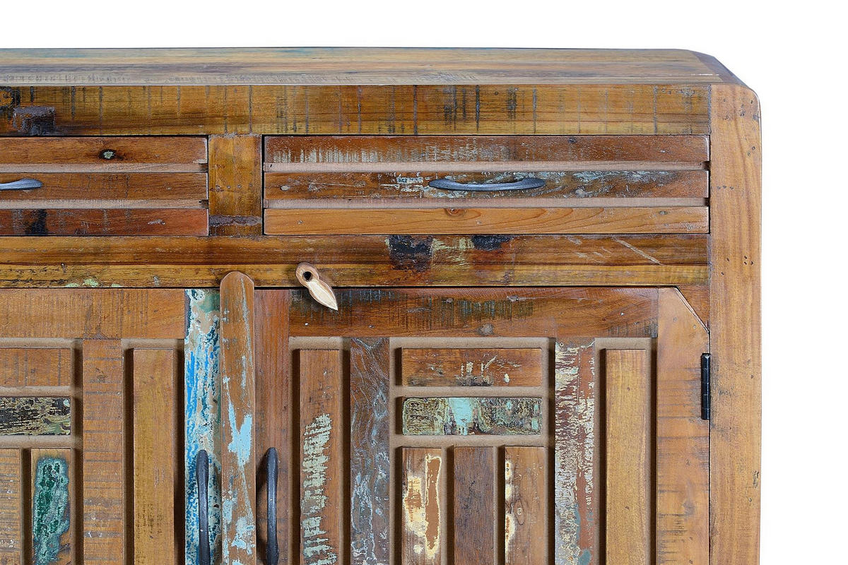 KOMMODE aus recyceltem Holz - Chromfarben, Holz (105/87/40cm) - Giner y Colomer