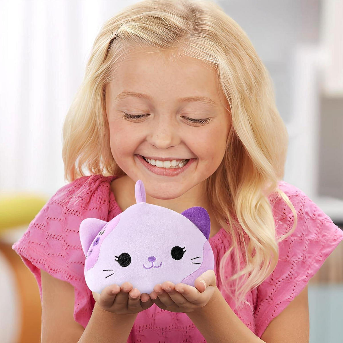 PLÜSCHTIER Katze Violett 23 cm - Lila, Textil (15/23cm)