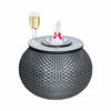 BEISTELLTISCH MIT EDELSTAHL-KÜHLER Milano Anthrazit/Champagner 40 cm - Champagner/Anthrazit, Kunststoff (55/55/40cm) - COOTAB Cooler Table