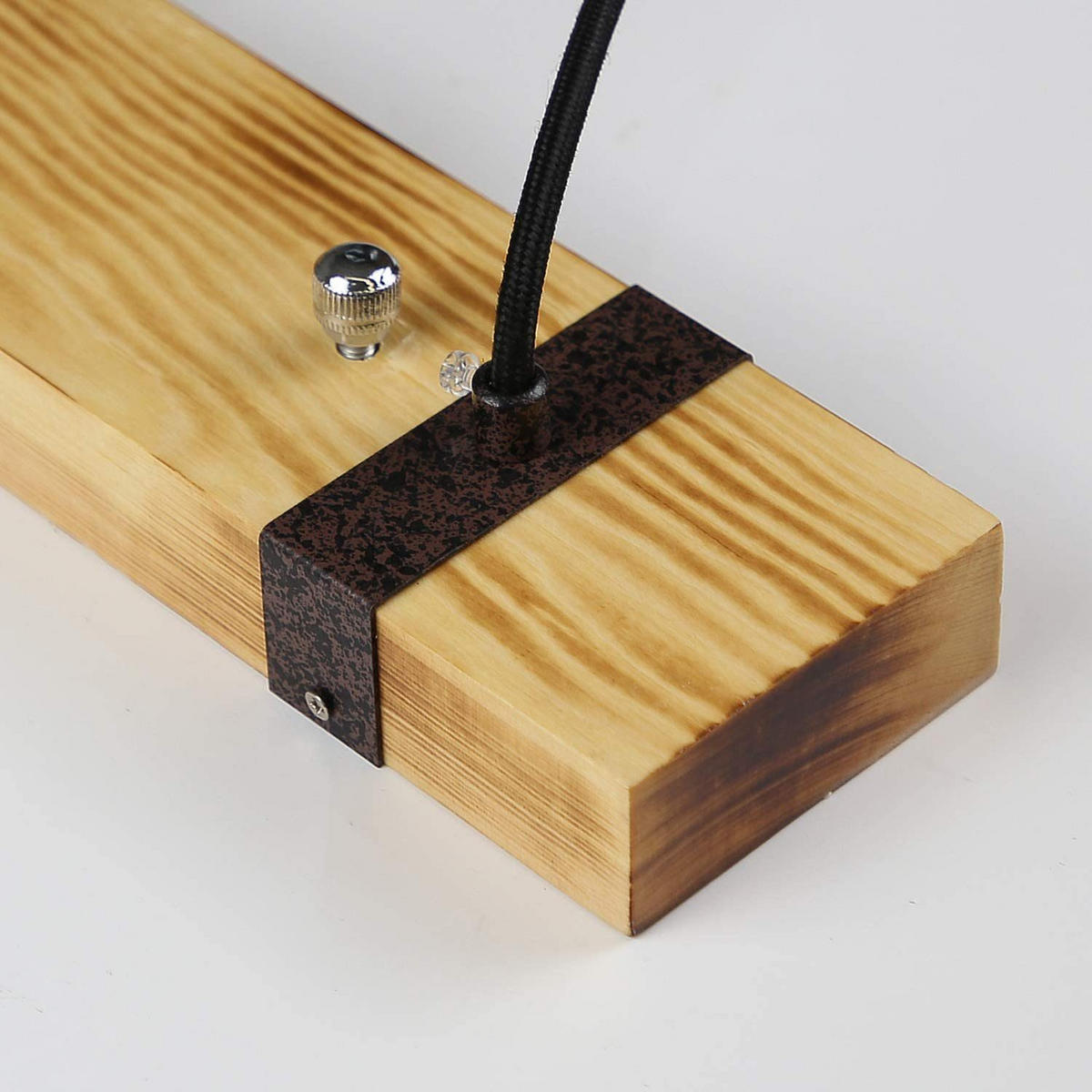 HÄNGELEUCHTE Claudia 4-flammig 80/6/6 cm - Braun, Holzwerkstoff (80/6/6cm) - Nettlife