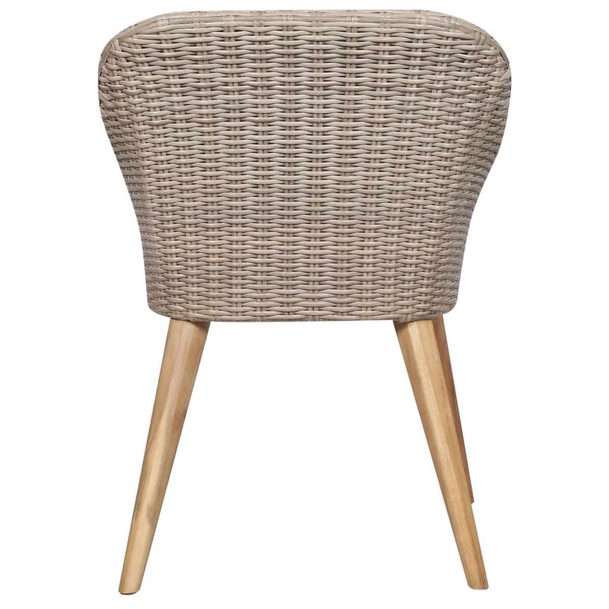GARTENSTÜHLE Mit Polstern 2er Set Poly Rattan Braun - Braun, Kunststoff (56/82/60cm) - vidaXL