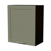 HÄNGESCHRANK Oslo W2/60 Schwarz / Reed Green Matt 60 / 32,5 / 72cm - Schwarz/Grün, Holz/Holzwerkstoff (60/72/32.5cm) - Feldmann-Wohnen