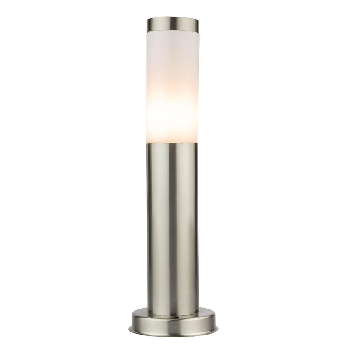 LED AUSSENLEUCHTE Edelstahl Silber - Silberfarben, Kunststoff (7.8/7.8/45cm) - Globo Lighting