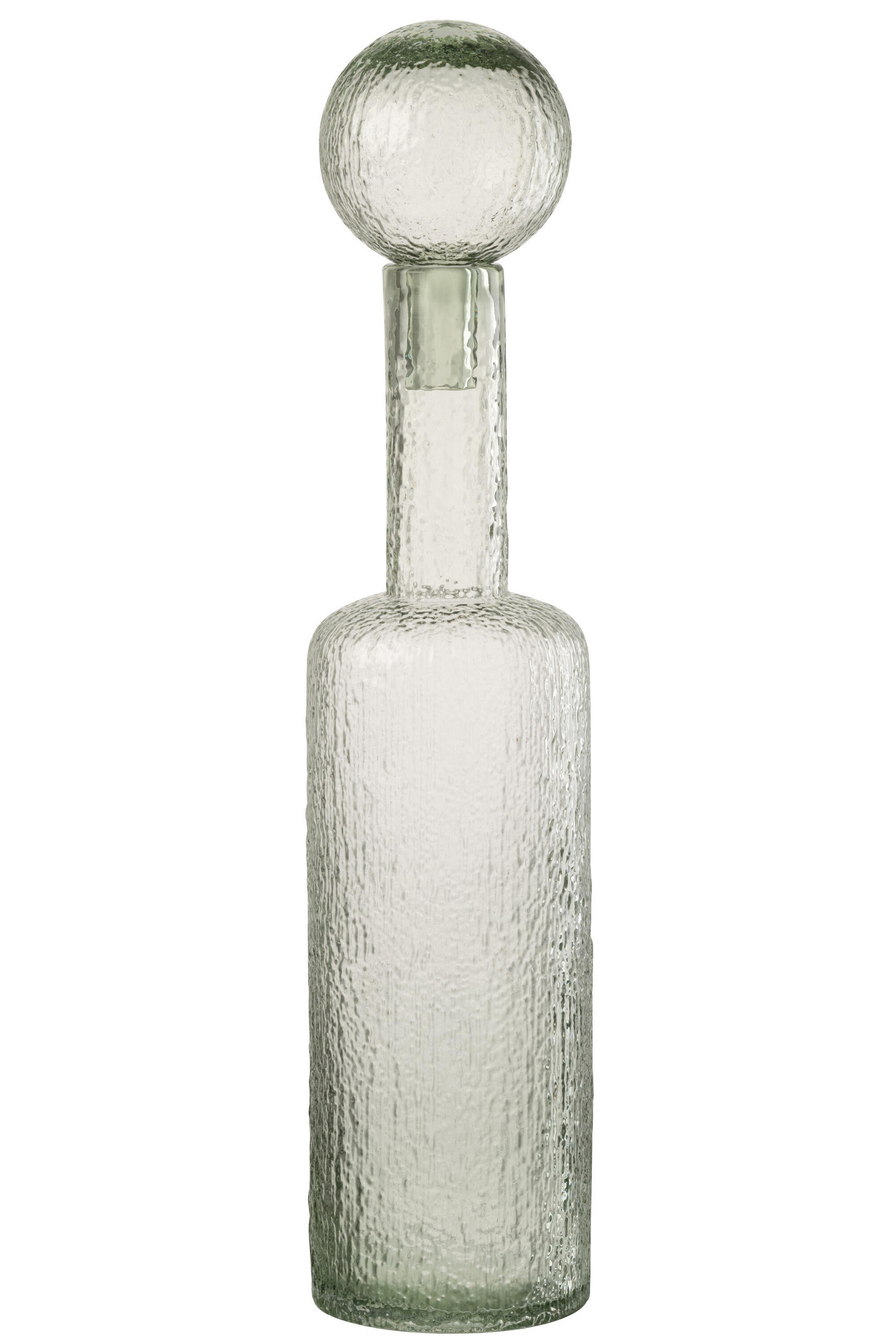 DEKOOBJEKT FLASCHE RELIEF Grün - Grün, Glas (12.5/56/12.5cm) - J-Line