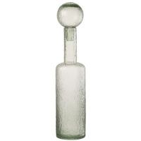 DEKOOBJEKT FLASCHE RELIEF Grün - Grün, Glas (12.5/56/12.5cm) - J-Line