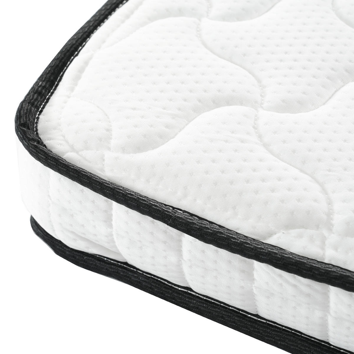 HOCHBETT 90/200 cm Schwarz mit Sicherheitstreppe und Stauraum mit Matratze - Schwarz, Metall (90/200cm) - OKWISH
