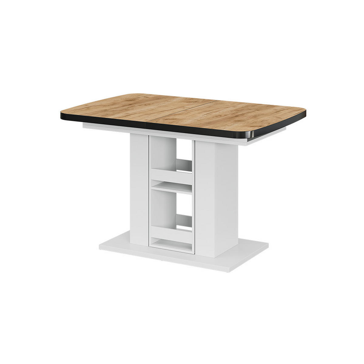 ESSTISCH Fenaro Goldkraft Eiche/Weiß 120 x 80 cm - Honigeiche/Weiß, Holzwerkstoff (80/120/76cm) - Vicco