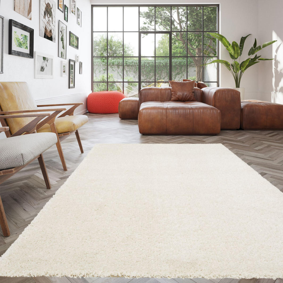 HOCHFLORTEPPICH 120/170 cm Valencia - Creme, Textil (120/170cm) - Steffensmeier