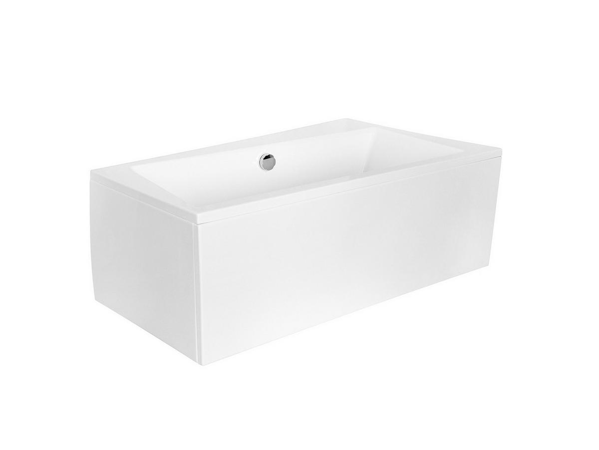 BADEWANNE Eckwanne INFINITY 160/100 Rechts mit Schürze Ablauf Füße - Weiß, Kunststoff (100/55.5/160cm) - bad land