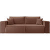 3-SITZER SCHLAFSOFA Farese Cuero Braun, Kunstleder - Schwarz/Braun, Kunststoff/Textil (257/86/102cm) - Selsey