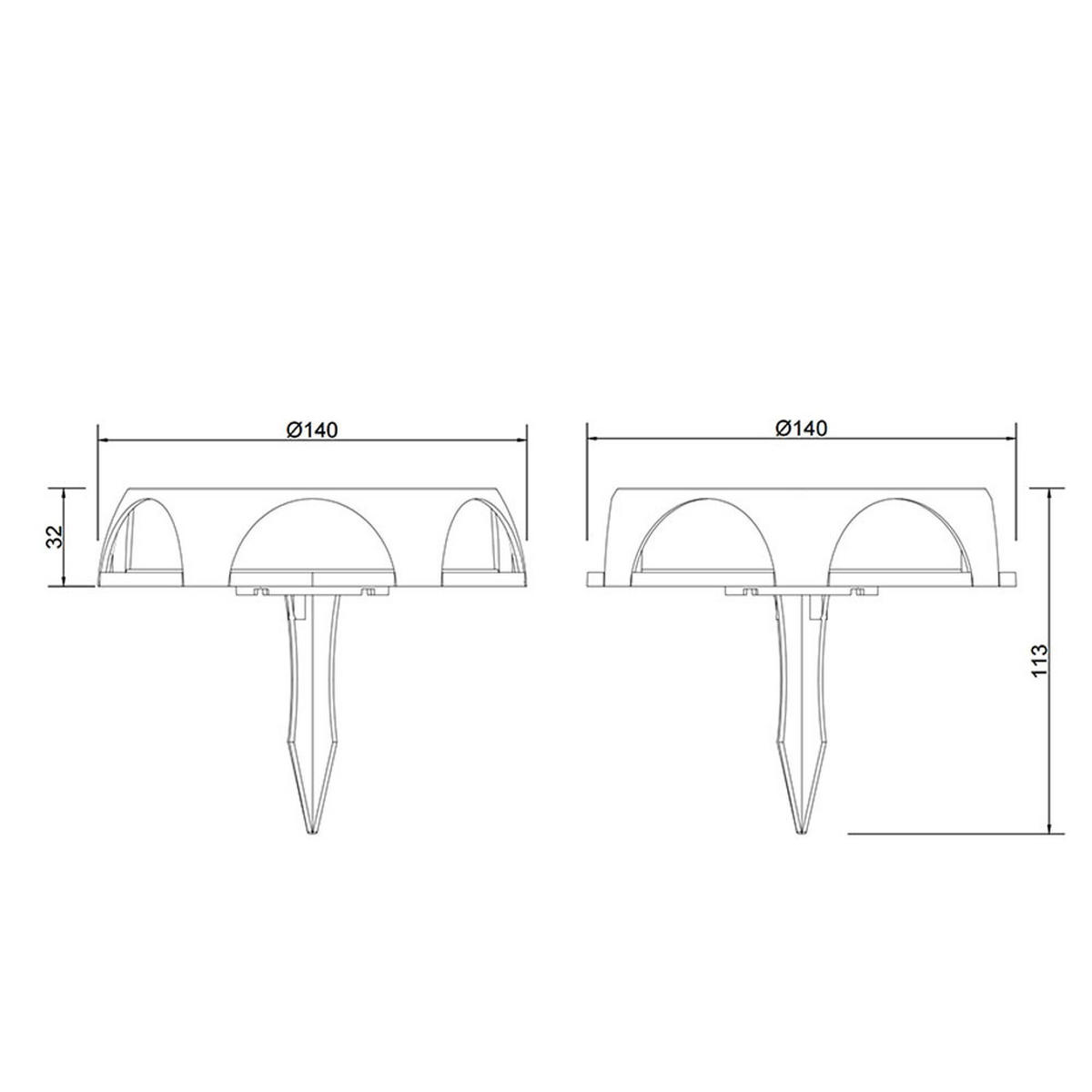 2X LED AUSSENLEUCHTE Kunststoff Schwarz - Schwarz, Metall (14/14/3.6cm) - Globo Lighting