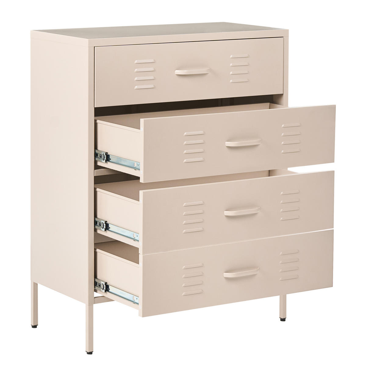 KOMODA Kov Béžová Enago - béžová, kov (80/102/40cm) - Beliani