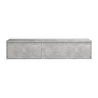 WASCHBECKENUNTERSCHRANK - 150 cm x 47 cm - Holz, Platte - Hellgrau - ISAURE - Hellgrau, Holz (150/32/47cm) - Vente-Unique