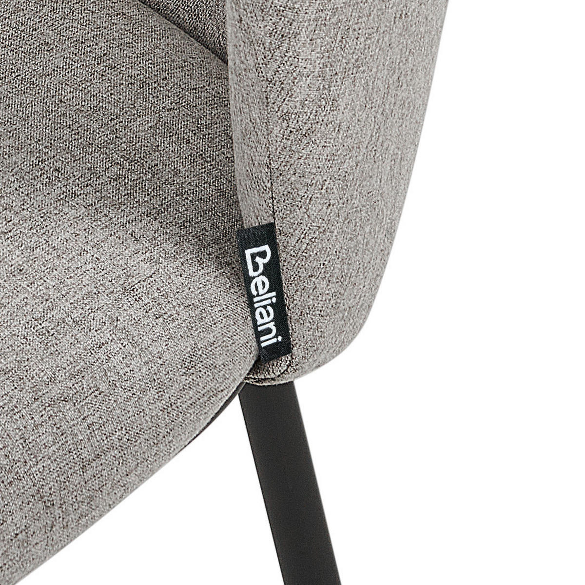 JÍDELNÍ ŽIDLE sada 2 ks čalounění Šedá Mina - šedá, kov/textil (48/75/52cm) - Beliani