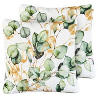 Gartenkissen 2er-Set Bunt 45/45 cm Glade - Goldfarben/Multicolor, Textil (45/12/45cm) - Beliani