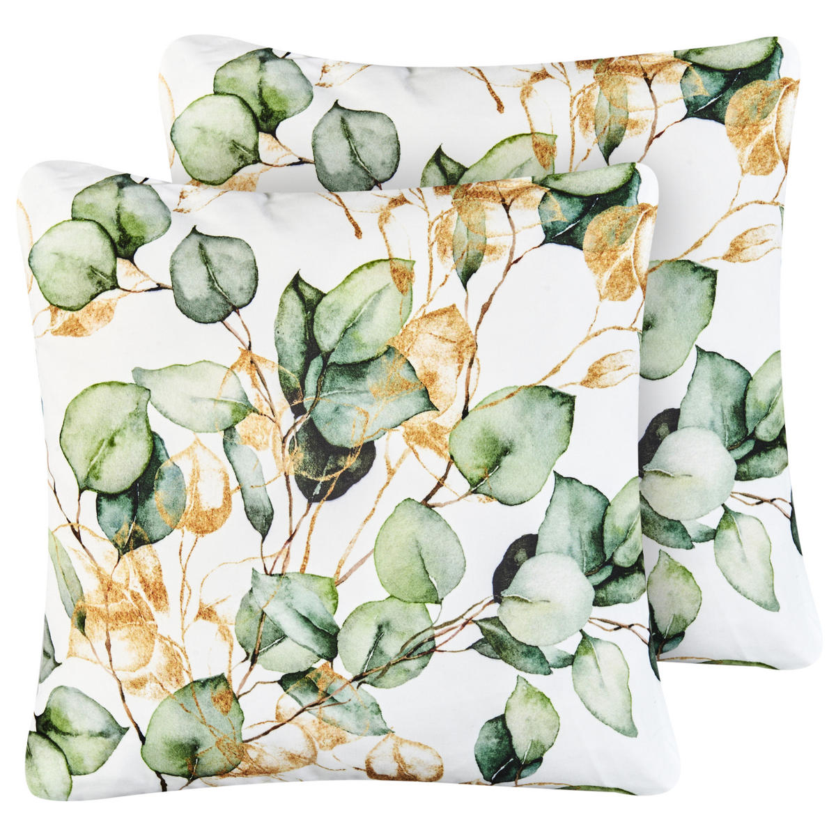 Gartenkissen 2er-Set Bunt 45/45 cm Glade - Goldfarben/Multicolor, Textil (45/12/45cm) - Beliani