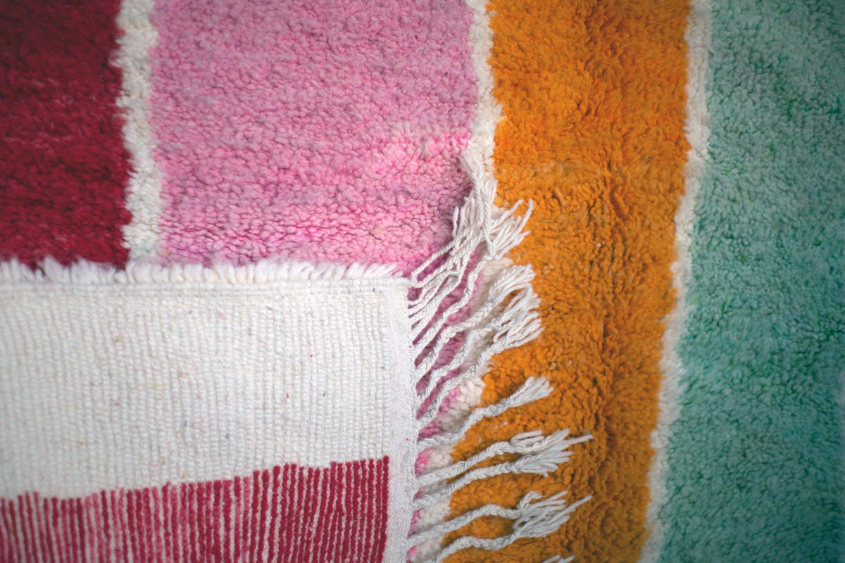 BERBERTEPPICH marokkanisch aus Bled-Wolle mehrfarbig - Multicolor, Naturmaterialien (250/350cm) - AFK Living