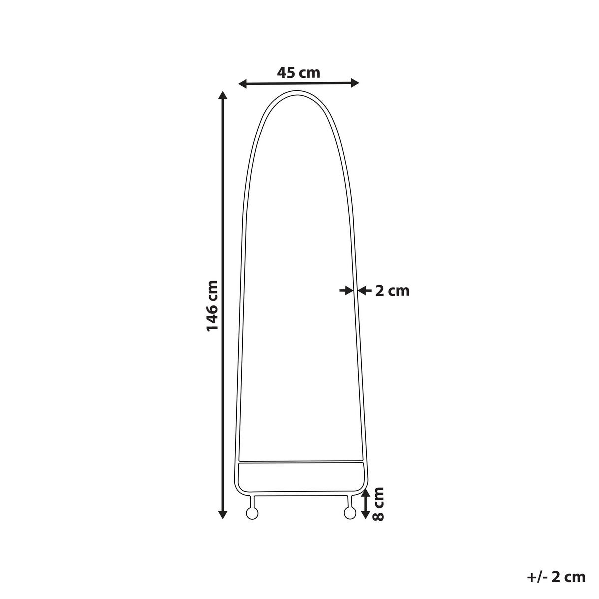 WANDSPIEGEL Metall grün 45/146 cm Parnay - Grün, Metall (45/146/3cm) - Beliani