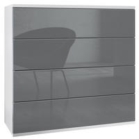 KOMMODE Pavos Grau Hochglanz - Grau, Holzwerkstoff (76/76/35cm) - Vladon