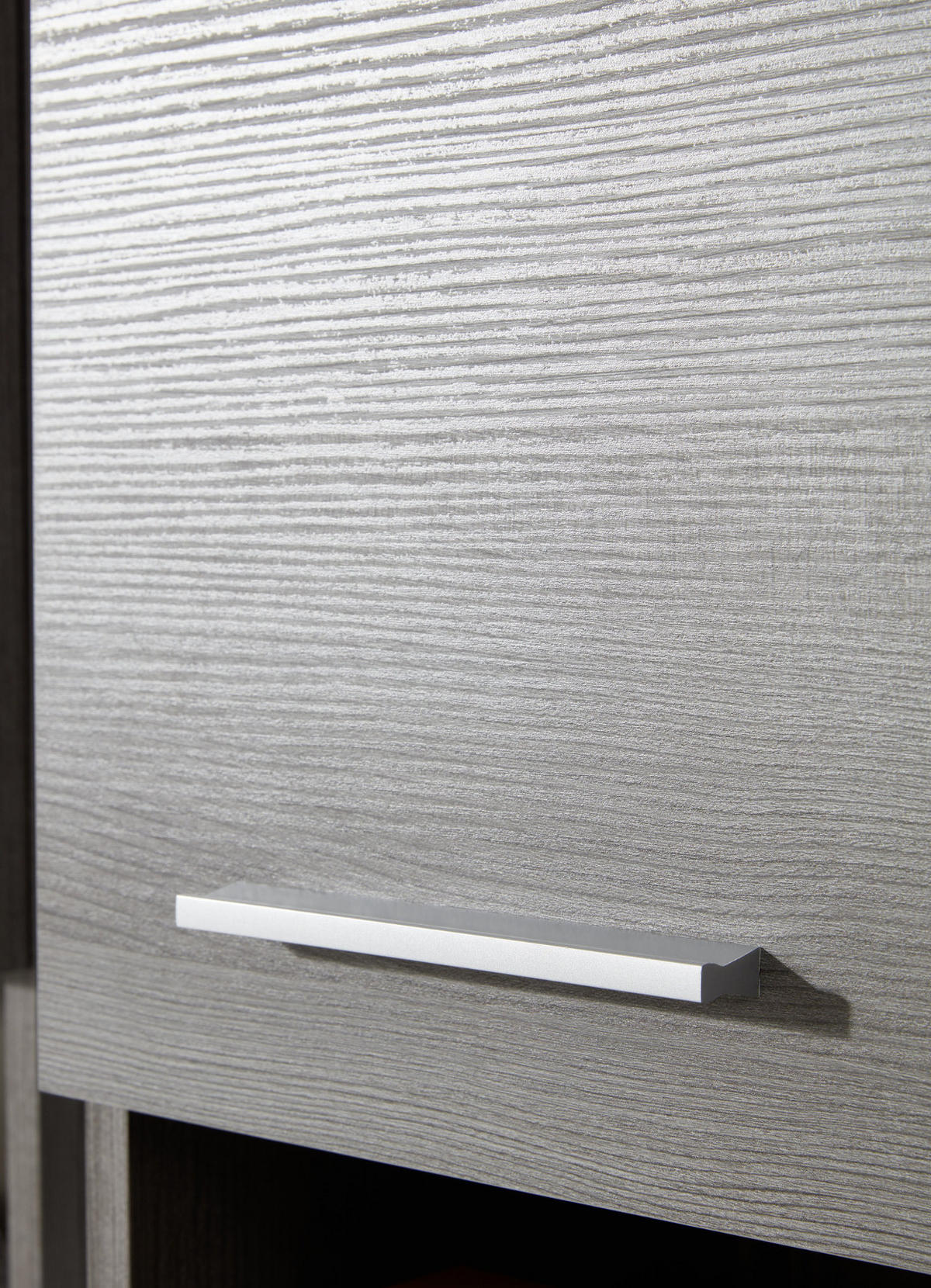 WASCHBECKENUNTERSCHRANK grau Rauchsilber 58 cm, Badschrank 2-türig - Silberfarben/Schwarz, Holzwerkstoff/Kunststoff (58/57/31cm) - Top.Furn