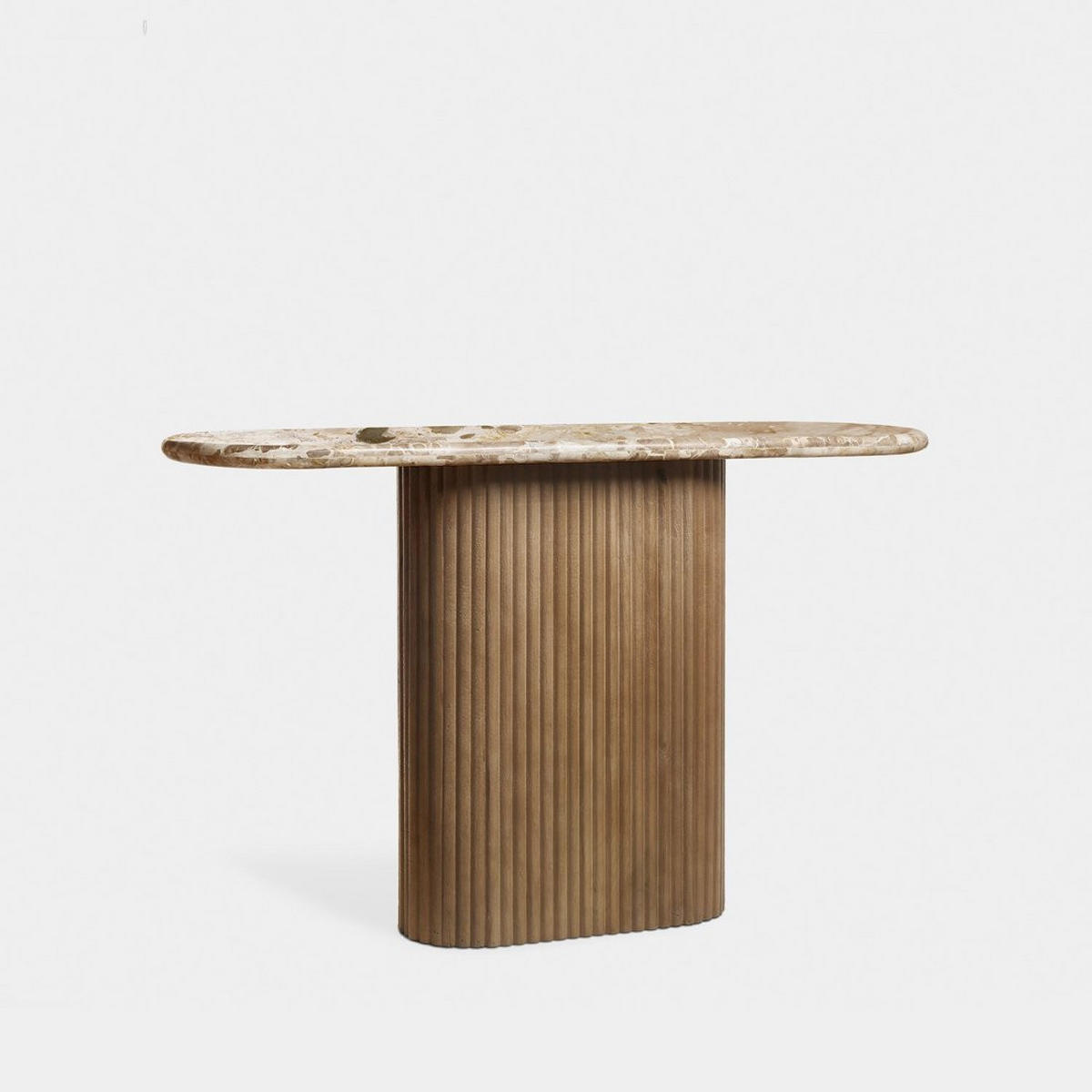 KONSOLENTISCH Veyra Natürlich 122 cm x 75 cm - Naturfarben, Stein (36/122/75cm) - Klast Home