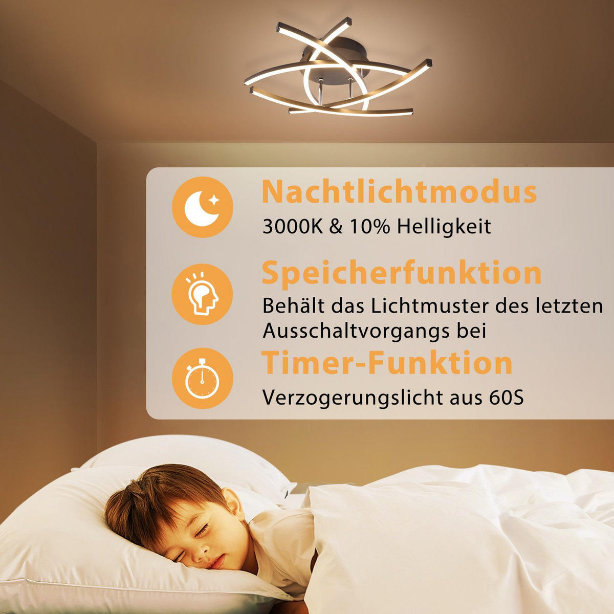 LED-DECKENLEUCHTE Lumbard 52/52/13cm - Schwarz, Metall (52/52/13cm) - Nettlife