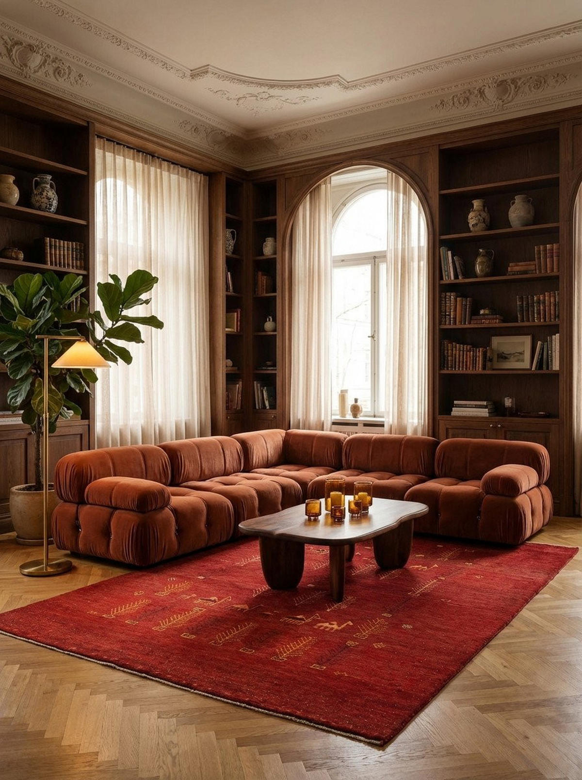 TEPPICH Rizbaf Rot 192/149 cm Schurwolle - Rot, Textil (149/192cm) - Looma