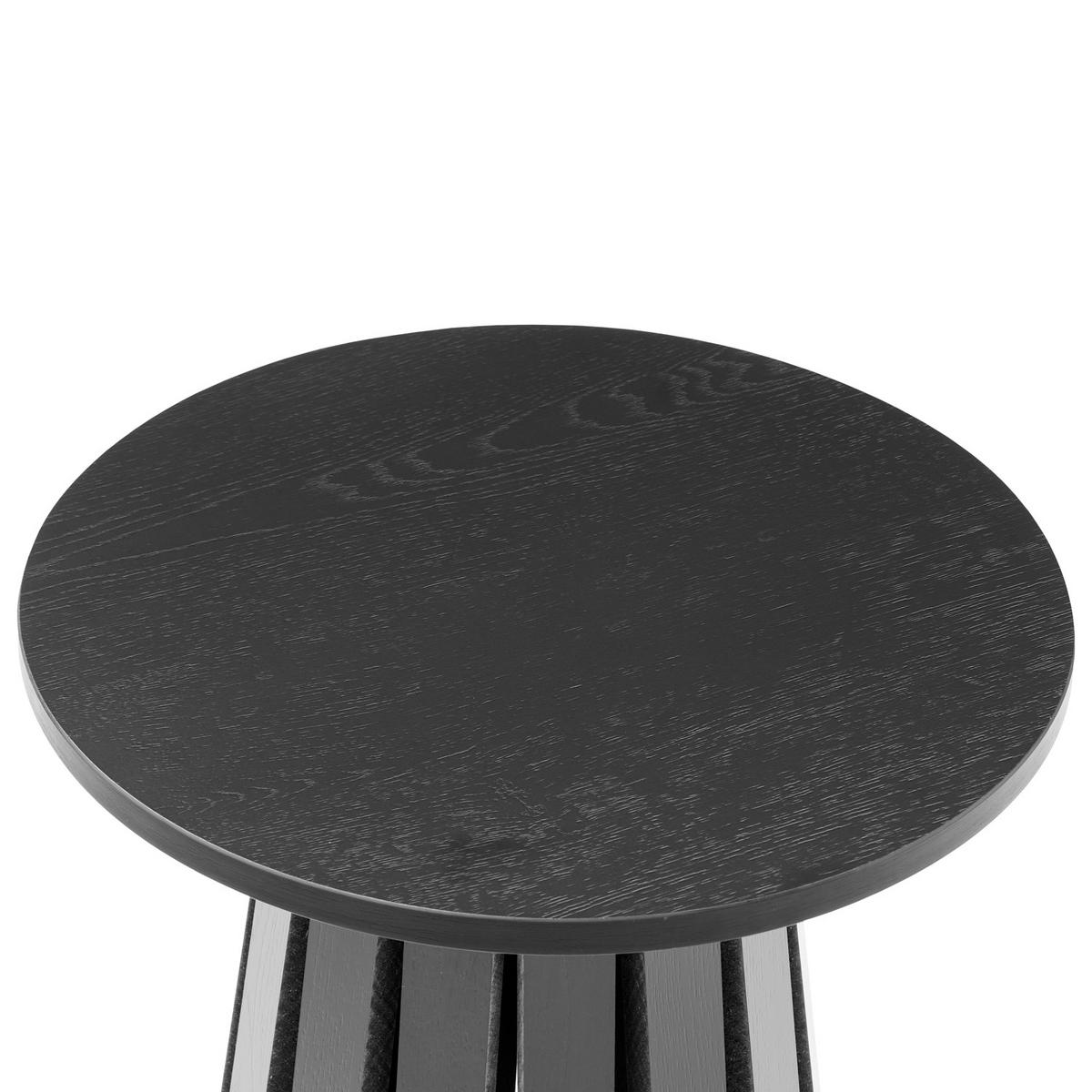 BEISTELLTISCH Liv Schwarz Ø 45/55 cm - Schwarz, Holzwerkstoff (45/45/55cm) - Happy Garden