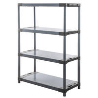 KUNSTSTOFFREGAL BIG GREY BEAR Low 138x110x46cm Fachlast 160kg Grau - Grau, Kunststoff (110/138/46cm) - PROREGAL