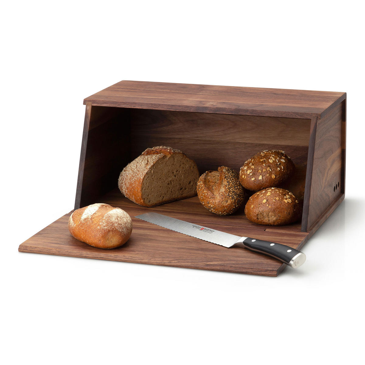 BROTKASTEN, Walnussholz, 40 x 26 x 18.5 cm - Braun, Holz (28/20/41cm) - Continenta