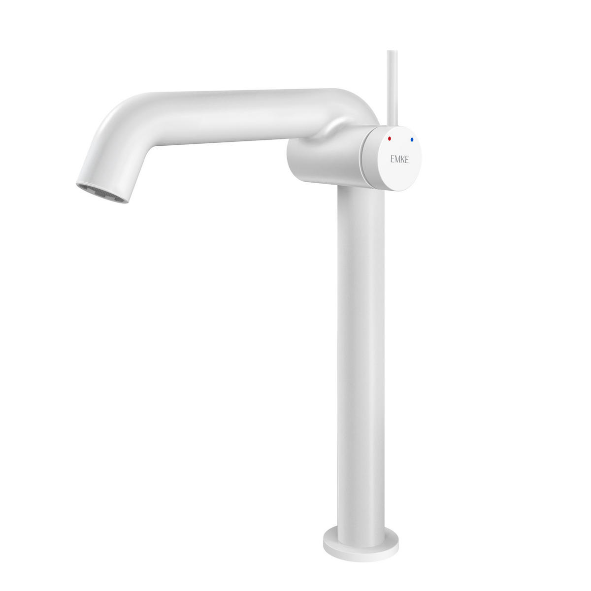 WASCHTISCHARMATUR Wasserzulaufrohr aus Edelstahl Weiß Matt 26cm - Weiß, Metall (22/7.6/33.2cm) - EMKE