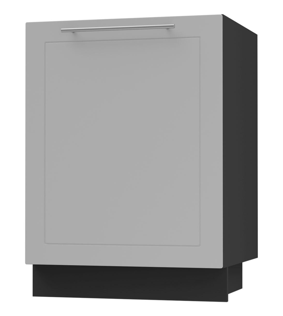 KÜCHENUNTERSCHRANK Kvantum D1D/60 Dust Grey Matt / Schwarz Matt 60 / 50 / 82cm - Schwarz/Grau, Holz/Holzwerkstoff (60/82/50cm) - Feldmann-Wohnen