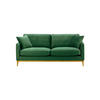 DREISITZER-SOFA Linara-Velluto 10 - Grün, Holz/Textil (201/91/95cm)