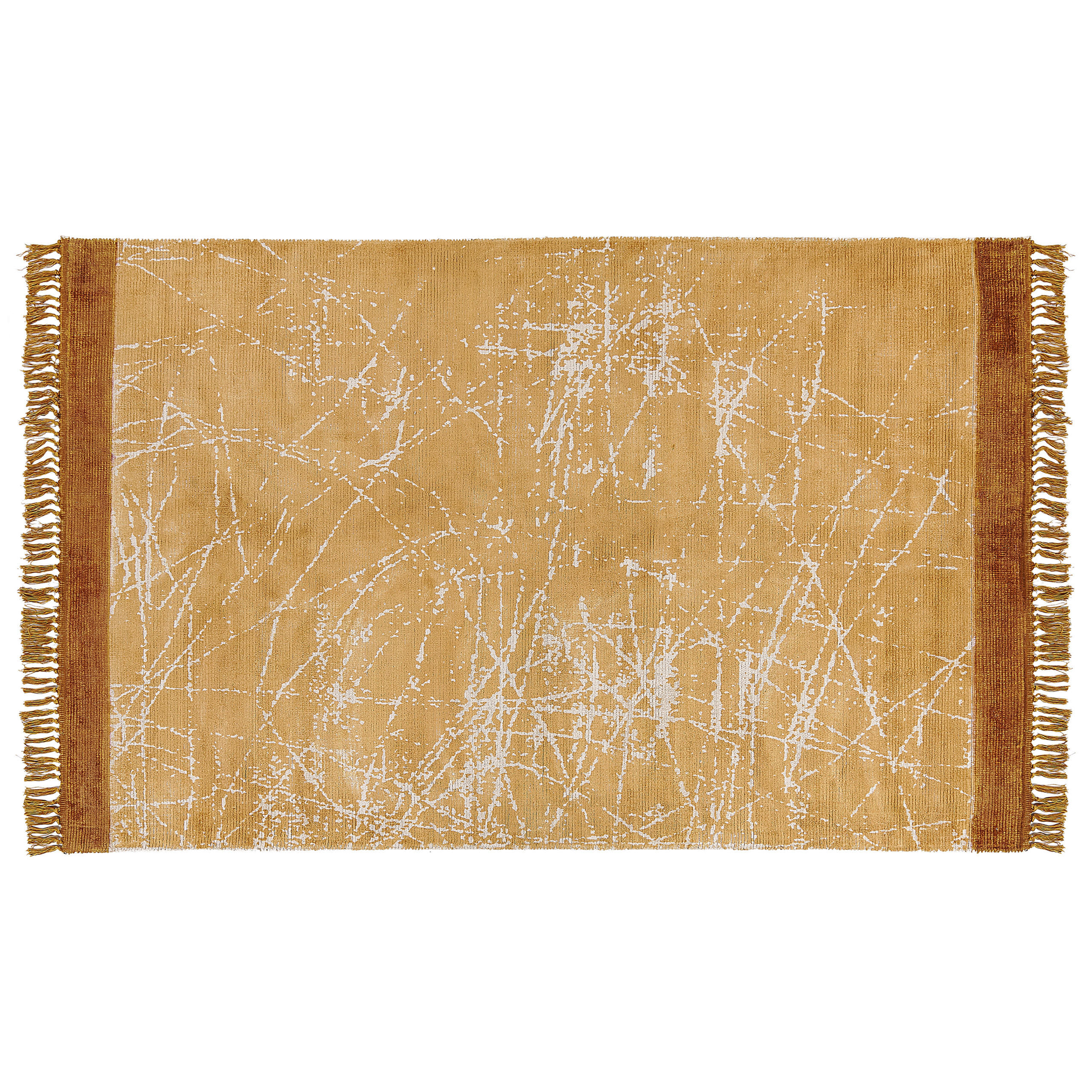 KURZFLOR-TEPPICH Hanli 200/140 cm - Orange, Naturmaterialen (140/200cm) - Beliani