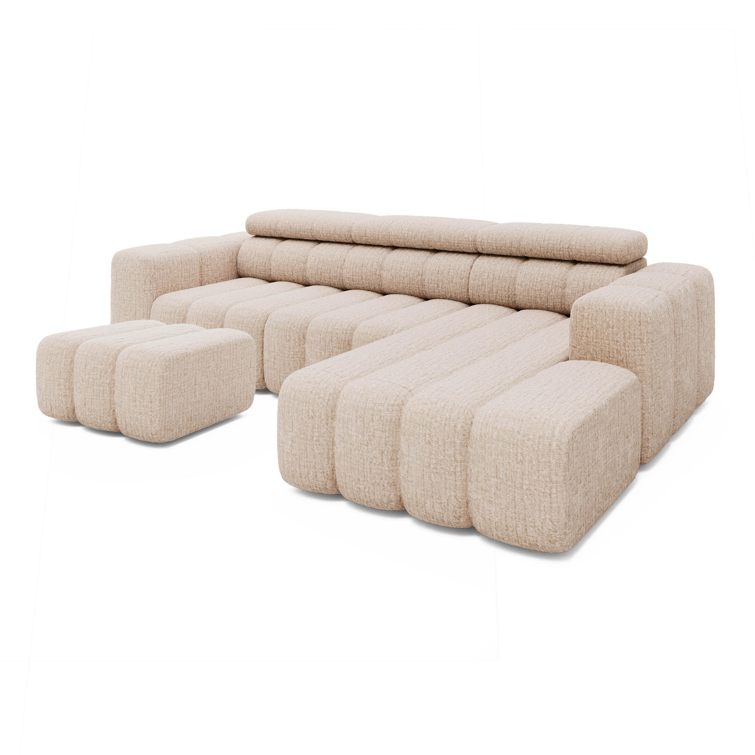 Massivmoebel24 Ecksofa Beige 289x188 cm