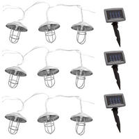 LED AUSSENLEUCHTE Solar Lichterkette Silber - Silberfarben, Metall (200/6/6cm)