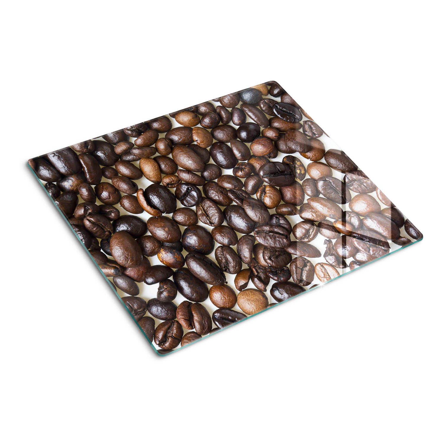 GLASPLATTE 60x52 cm Kaffeebohnen - Braun, Glas (60/0.4/52cm) - TULUP