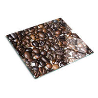 GLASPLATTE 60x52 cm Kaffeebohnen - Braun, Glas (60/0.4/52cm) - TULUP