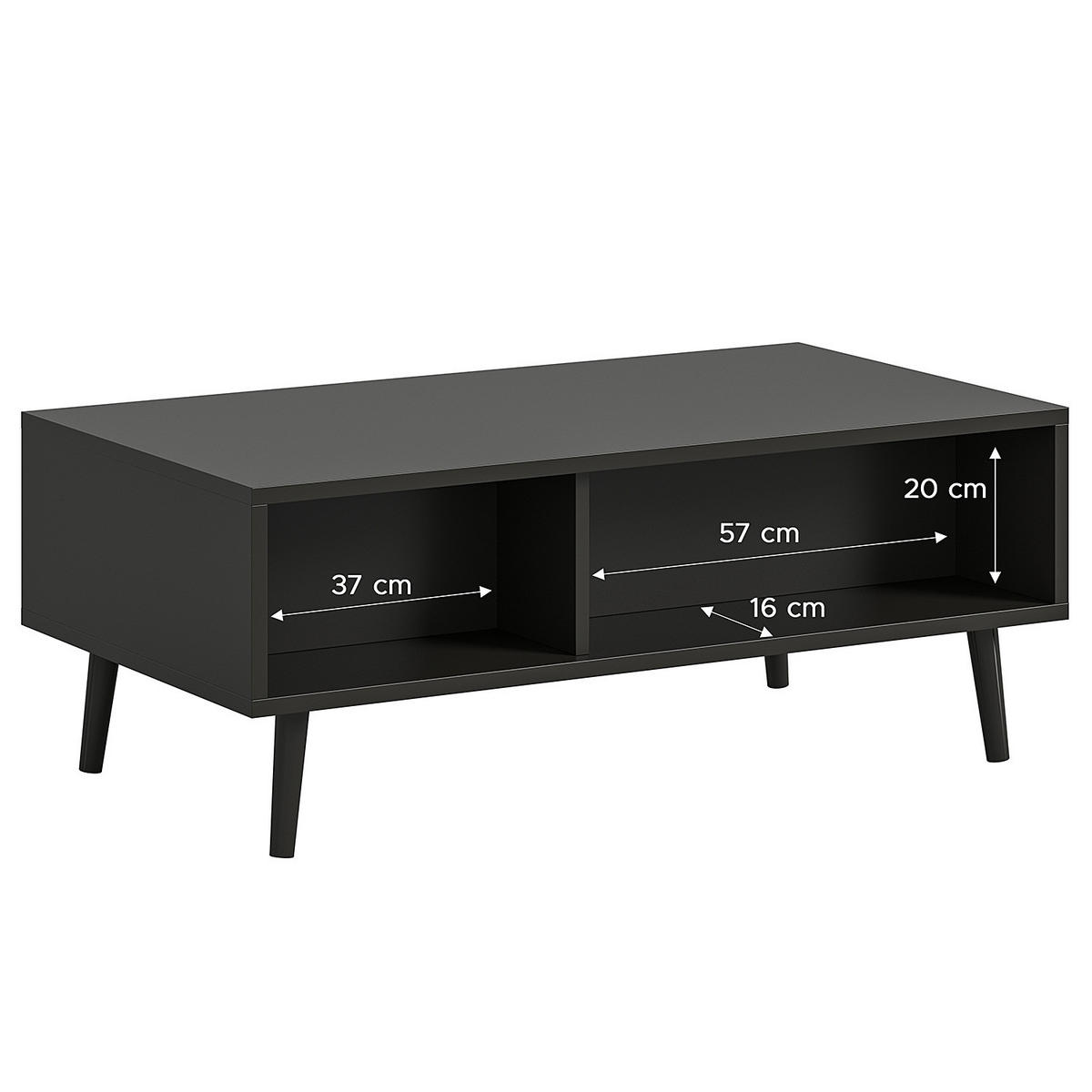 COUCHTISCH - Schwarz / Eiche Artisan Dekor - Eichefarben/Schwarz, Holzwerkstoff (54/100/39cm) - home24