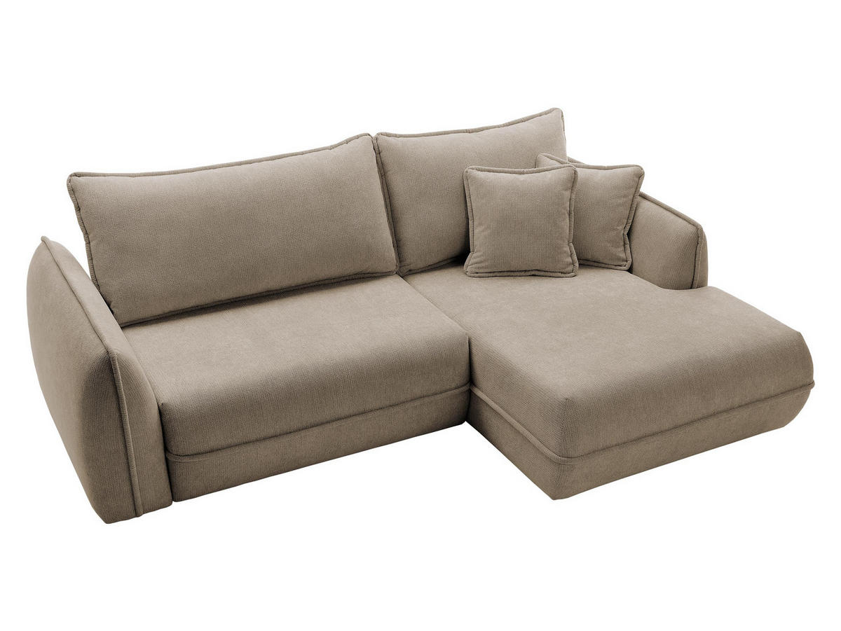 ECKSOFA Moho, Seite: Rechts - Hellbraun/Schwarz, Holz/Kunststoff (254/162cm) - MIRJAN24