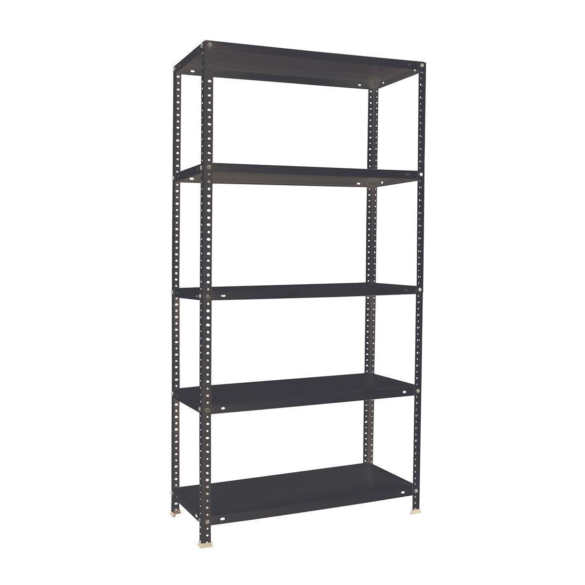 SCHRAUBREGAL PANDA | HxBxT 180x90x50cm | Fachlast 100kg | Anthrazit - Anthrazit, Metall (90/180/50cm) - PROREGAL