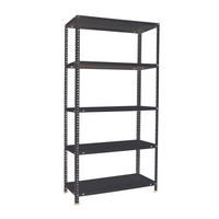 SCHRAUBREGAL PANDA | HxBxT 180x80x30cm | Fachlast 100kg | Anthrazit - Anthrazit, Metall (80/180/30cm) - PROREGAL