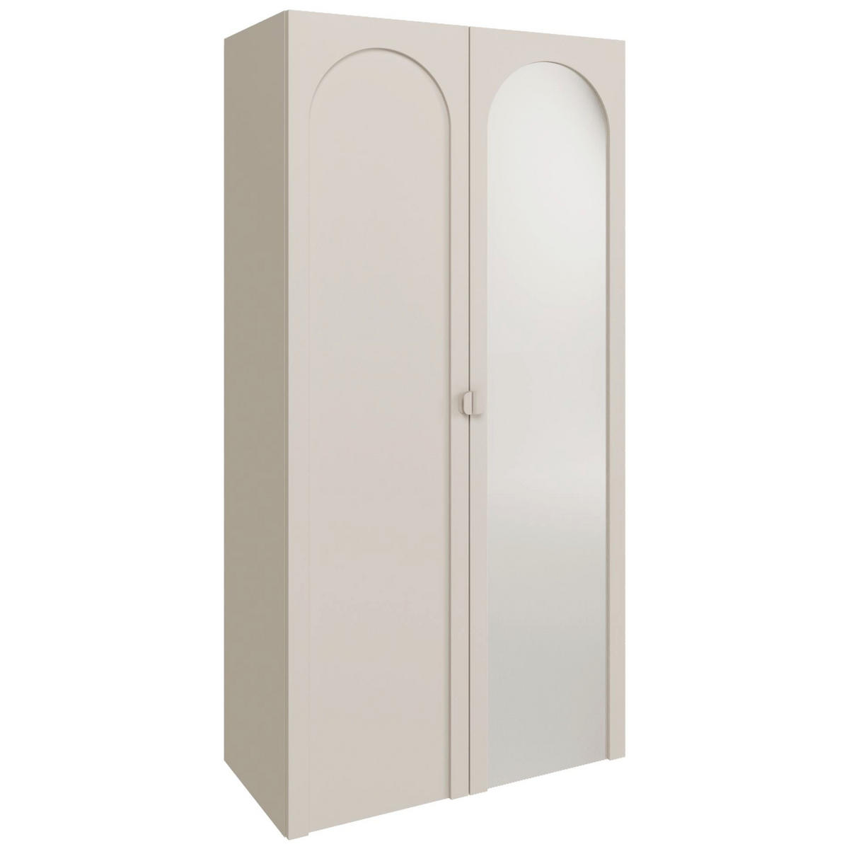 KLEIDERSCHRANK Arkadia Kaschmirgrau mit Spiegel 100 cm - Taupe, Holzwerkstoff (100/200/53cm) - Selsey