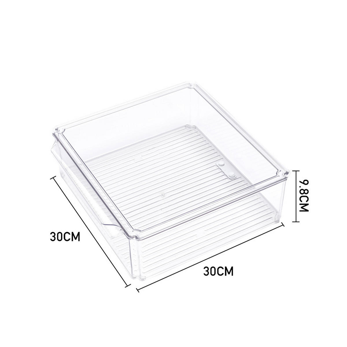 KÜHLSCHRANKBOXEN 10-TLG. mit Deckel Transparent PET - Transparent, Kunststoff (30/9.8/30cm) - Livingandhome