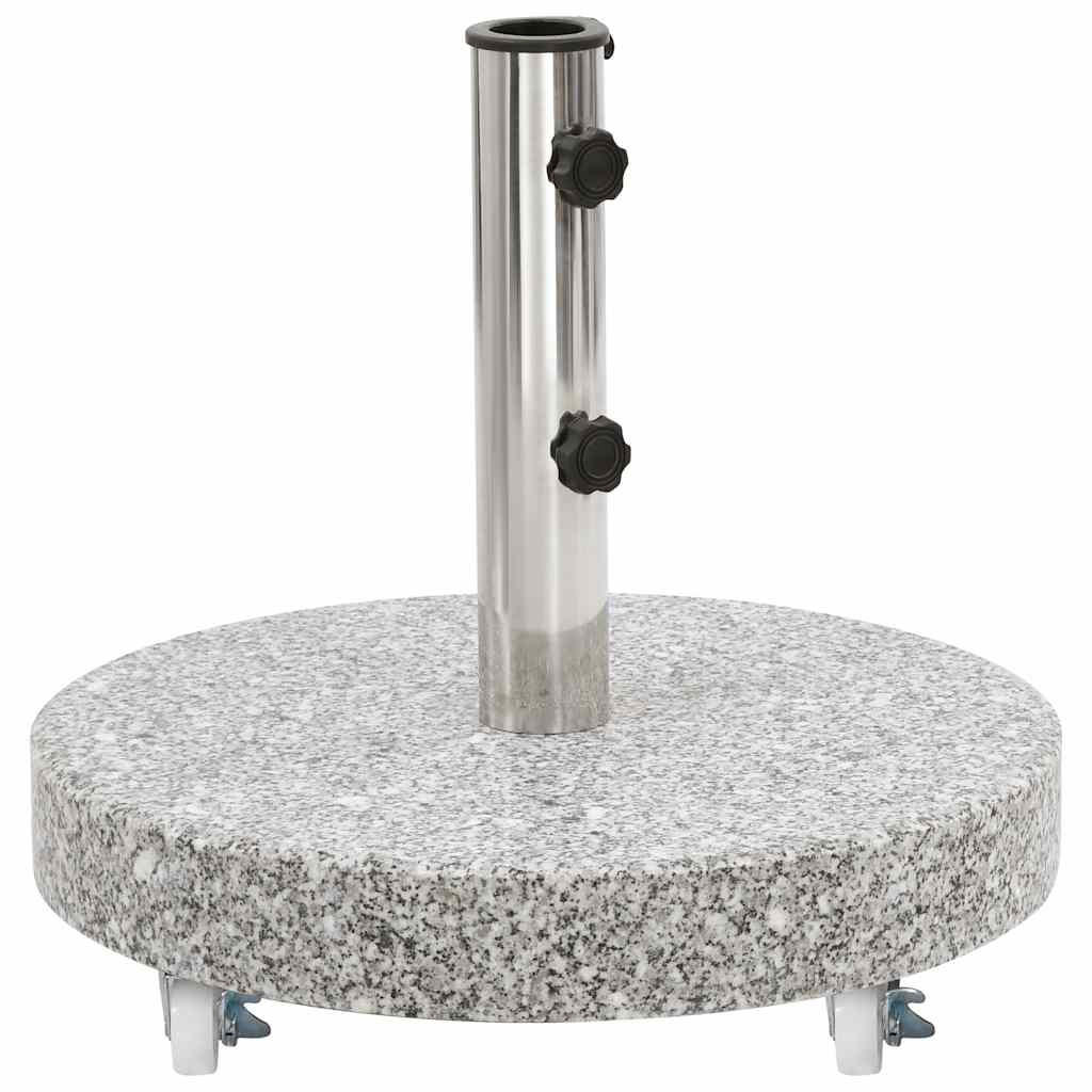 SONNENSCHIRMSTÄNDER Granit 30 Kg Rund Grau - Grau, Stein (45/45cm) - vidaXL