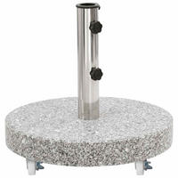 SONNENSCHIRMSTÄNDER Granit 30 Kg Rund Grau - Grau, Stein (45/45cm) - vidaXL