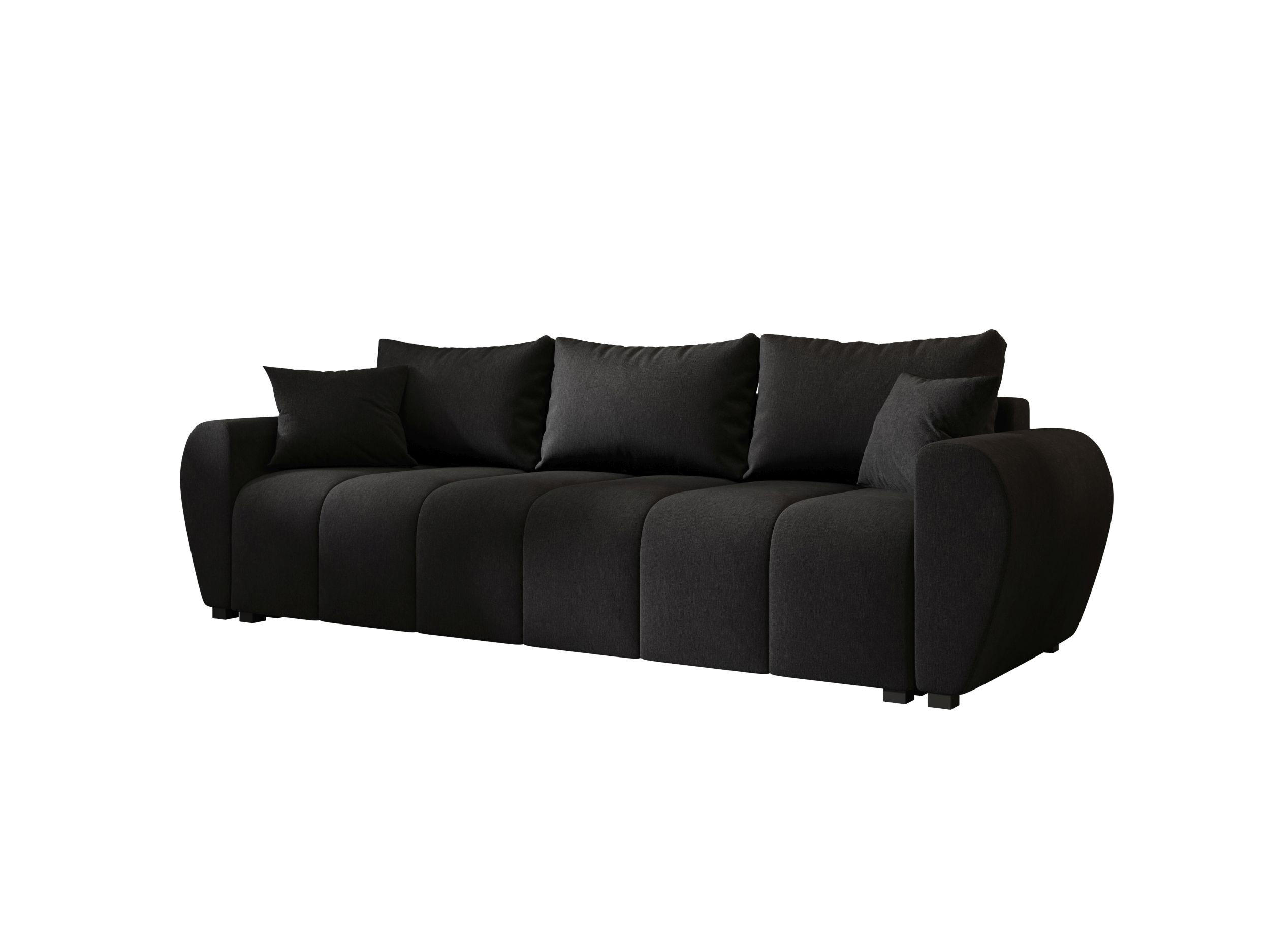SOFA MOLISA mit Schlaffunktion COSMIC 100 mit Stauraum - Schwarz, Textil (86/82/246cm) - Bedante