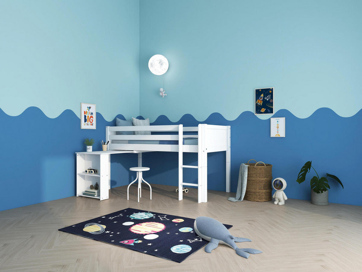 HOCHBETT NORDIC ROMANTIC Weiß 209x106x118 cm - Weiß, Holz - FURNLUX