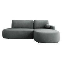 ECKSOFA Loridu O, Seite: Rechts - Schwarz/Graphitfarben, Holz/Kunststoff (274/174cm) - MIRJAN24