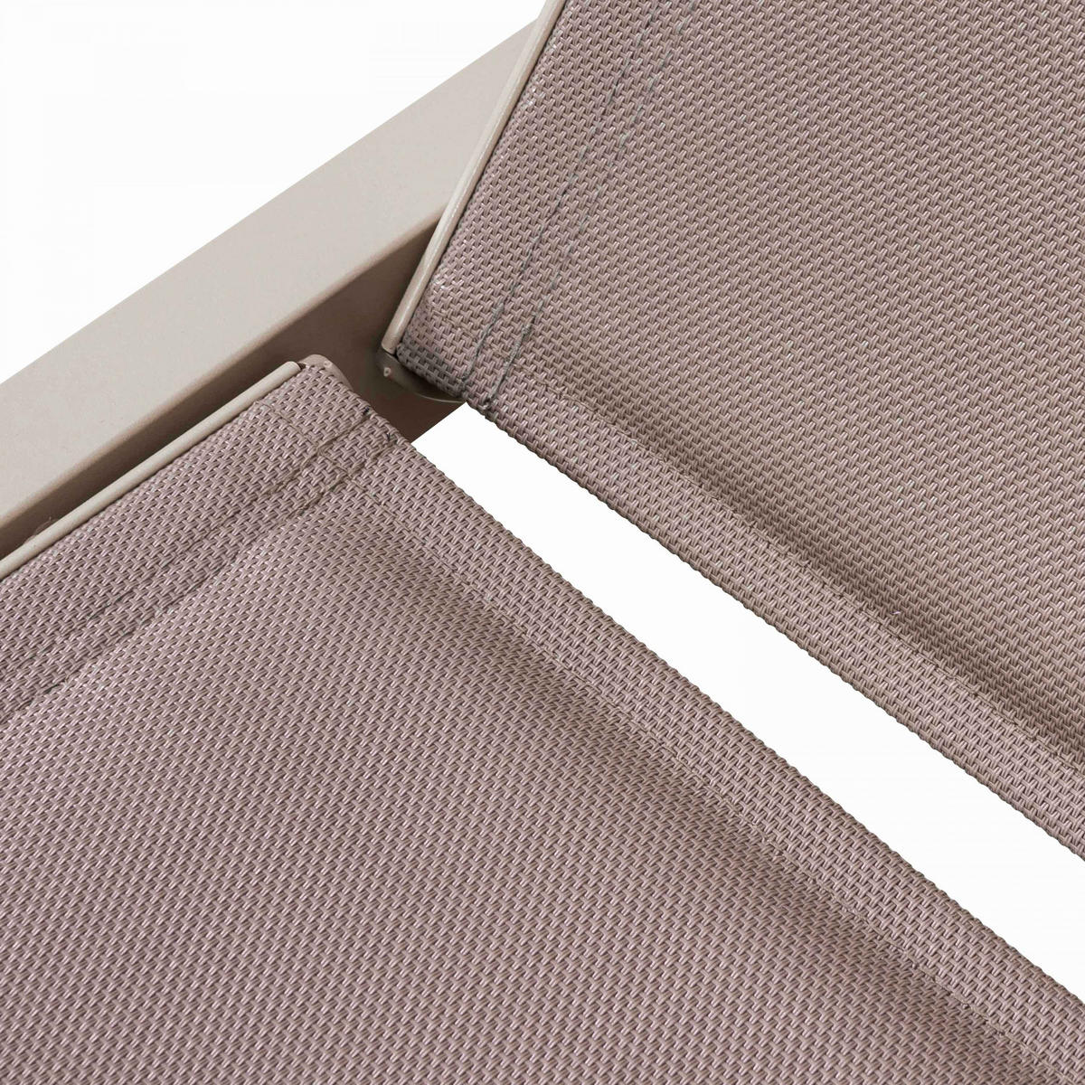 SONNENLIEGE 2-tlg., Taupe - Taupe, Metall (202/103/65cm) - Oviala